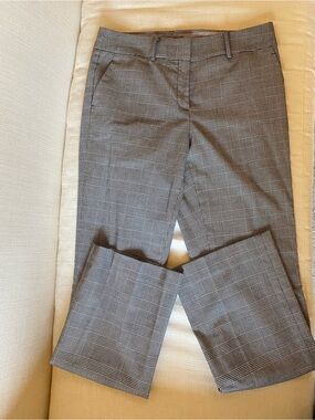 Tommy Hilfiger Gray Plaid Dress Trousers